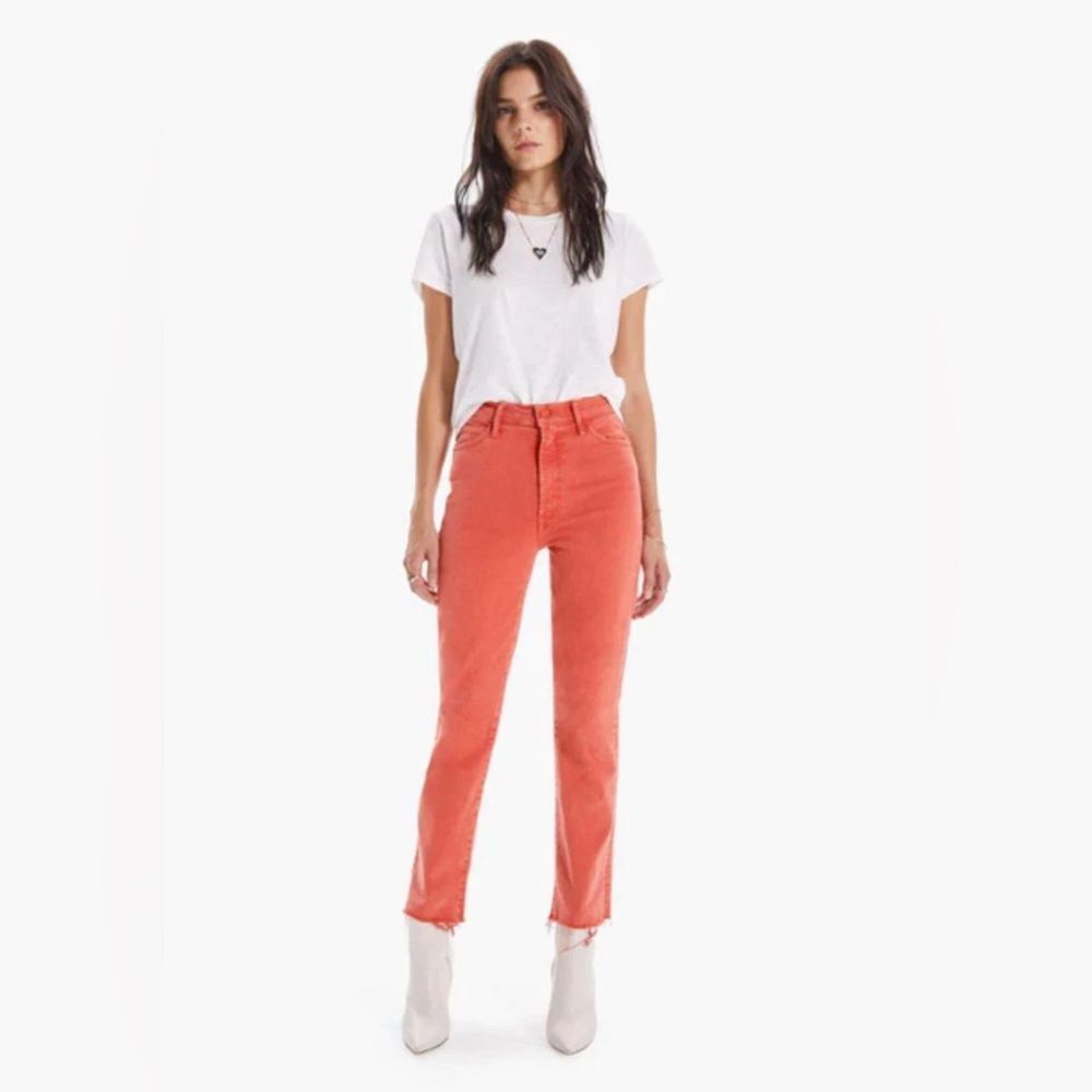 Mother The Swooner Rascal Ankle Fray Jeans Come Out and Play Sz 26 EUC